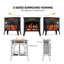 HAVATO 24" Electric Fireplace Stove - 3D Flame (12 Colours), Remote, 3-in-1 Heater + Timer, Safe for Bedroom -1005488533