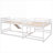 Clean White 4-Person L-Shaped Bunk Bed Solid Pine Construction with Slide and Short Ladder Full Twin Size