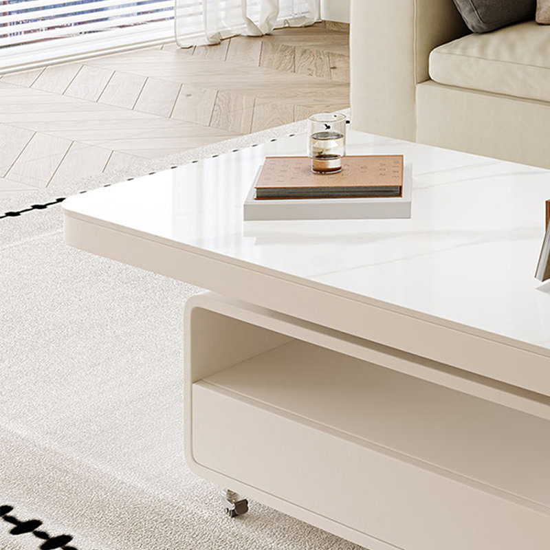 Hermia, H 18,5 po x L 55,11 po x l 27,55 po, Blanc / Gris, Blanc