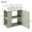Meuble-lavabo flottant moderne de 21,6 po avec lavabo en céramique - parfait pour les petites salles de bain-1131036181