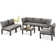 6 - Person Modular Patio Conversation Sets with Cushions