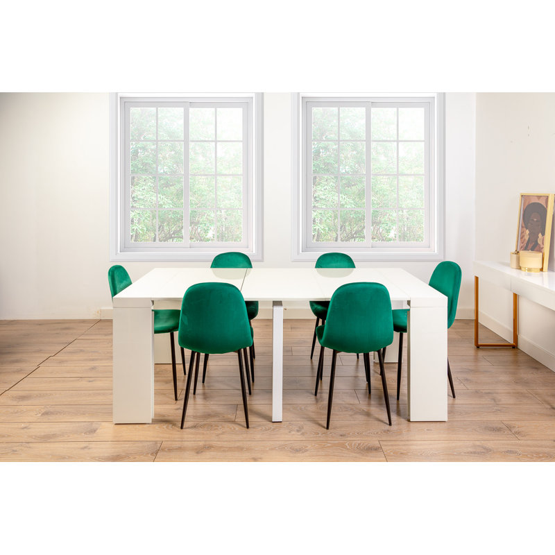 Chaise d'appoint en velours saphir, Émeraude, 4