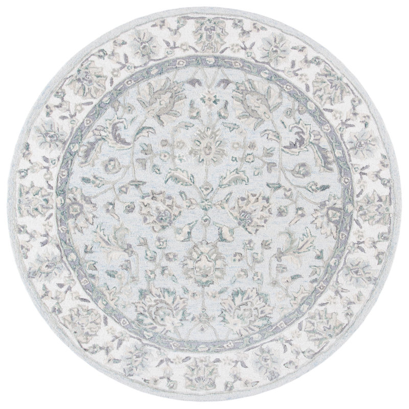 Trebino Hand Tufted Wool Oriental Rug, Round 6'