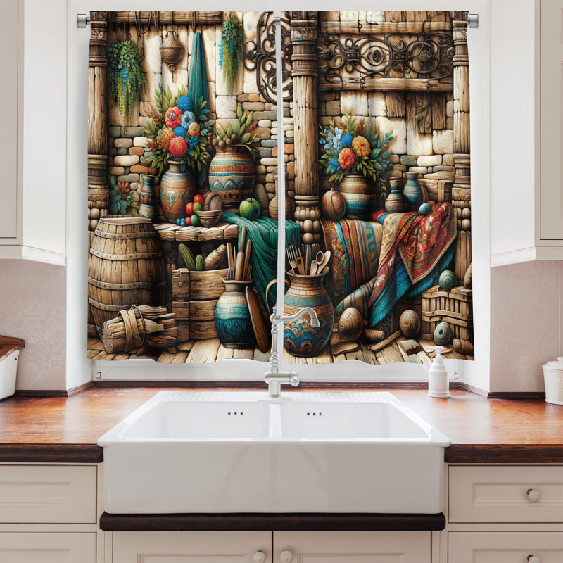 Kitchen Curtain, 55" W x 39" L