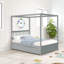 Lit double avec lit gigogne simple, gris-981526912