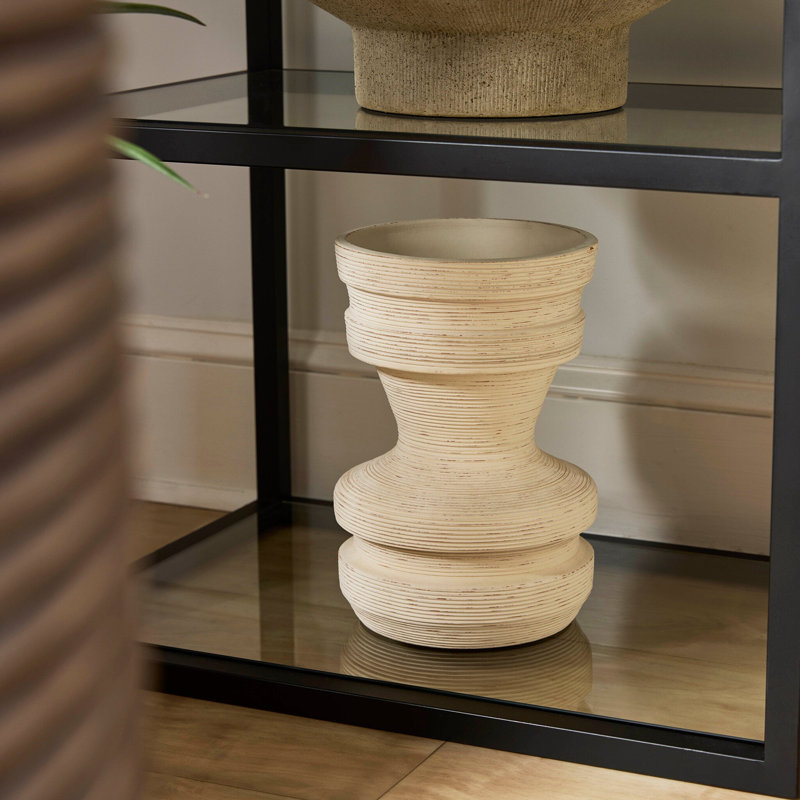 Taras Handmade Ceramic / Porcelain Table Vase, 12" H x 8" W x 8" D