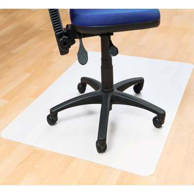 Cleartex Polypropylene Rectangular Anti-Slip Foldable Chair Mat for Hard Floors - 35" x 46"