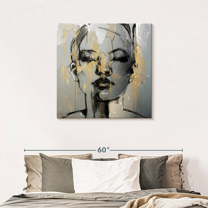 Impression sur toile Modern Portrait, H 36 po x l 36 po x P 1,25 po