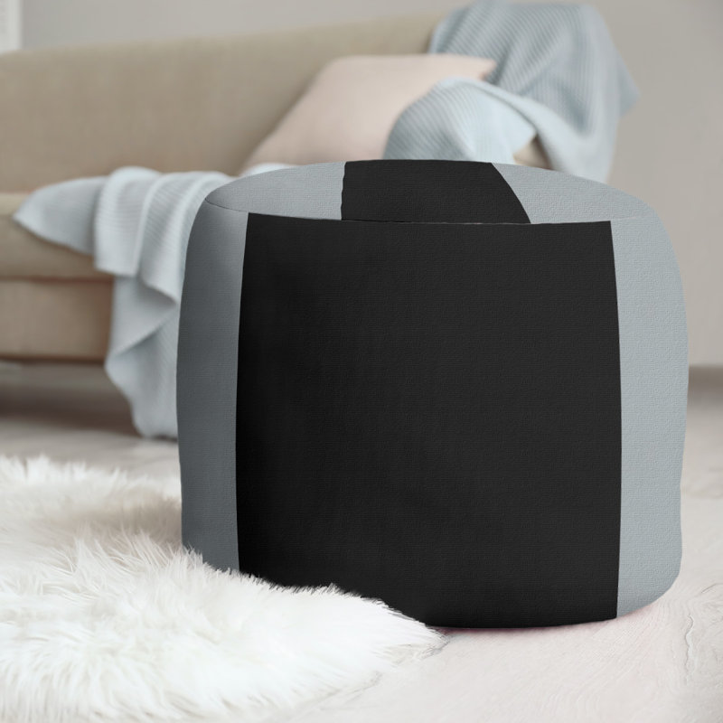 repose-pieds rond 20,5", Gris / Noir