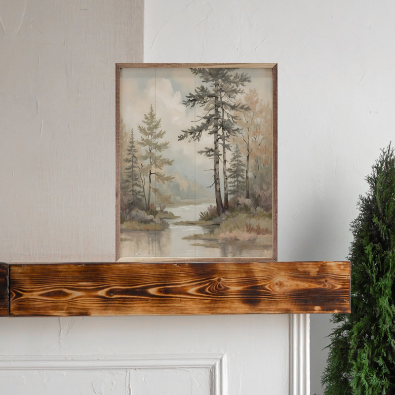 River Through The Pines, 10" H x 8" W