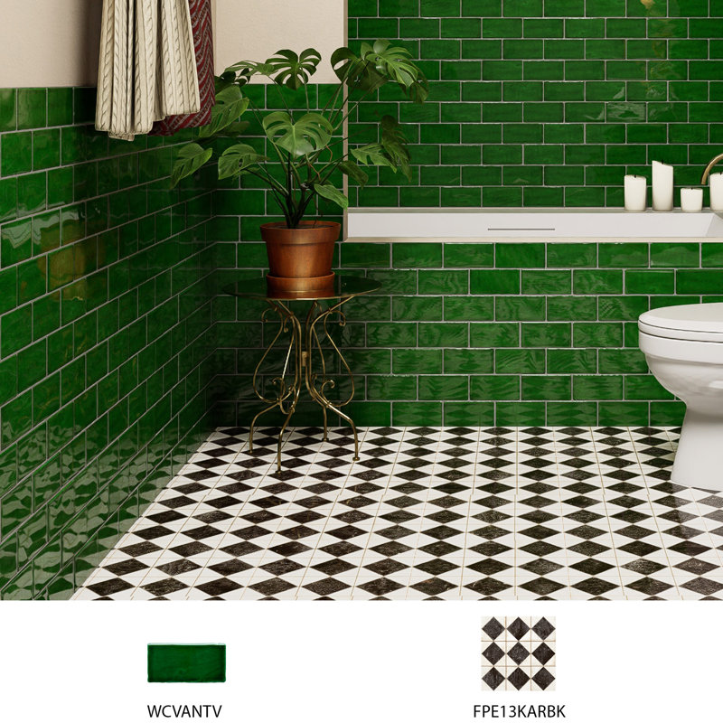 Viva Antic Verde 3" x 6" Ceramic Wall Tile