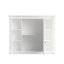 Armoire de rangement murale de salle de bain 35 po x 28 po, armoire à pharmacie, armoire murale moderne avec miroir, armoire à miroir avec 6 tablettes ouvertes (meuble-lavabo non inclus)-1671788240