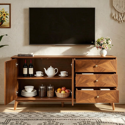 Buffet et meuble télé 56 po Mid-Century