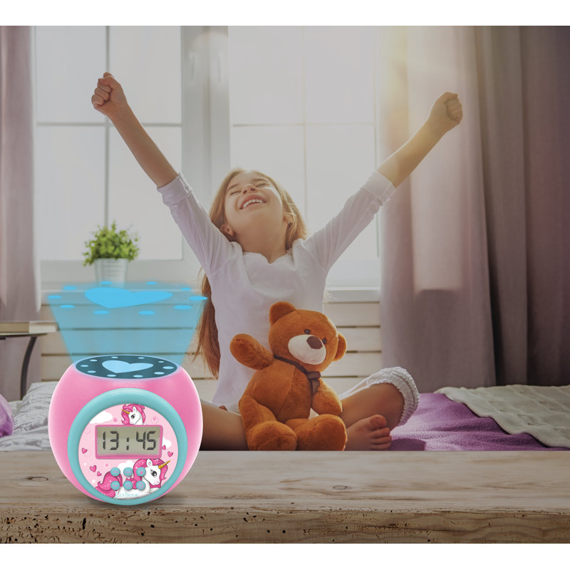 Digital Electric Tabletop Clock with Alarm in Pink