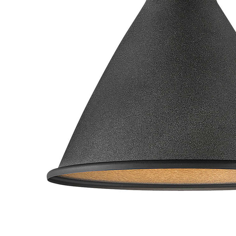 Dax 1 - Light Black Single Pendant, Aged Zinc, 21.5" H x 18" W x 18" D