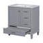 Ensemble de meuble-lavabo moderne avec lavabo 30 po, meuble-lavabo moderne avec porte à fermeture douce et 3 tiroirs, structure en bois massif-1459072767