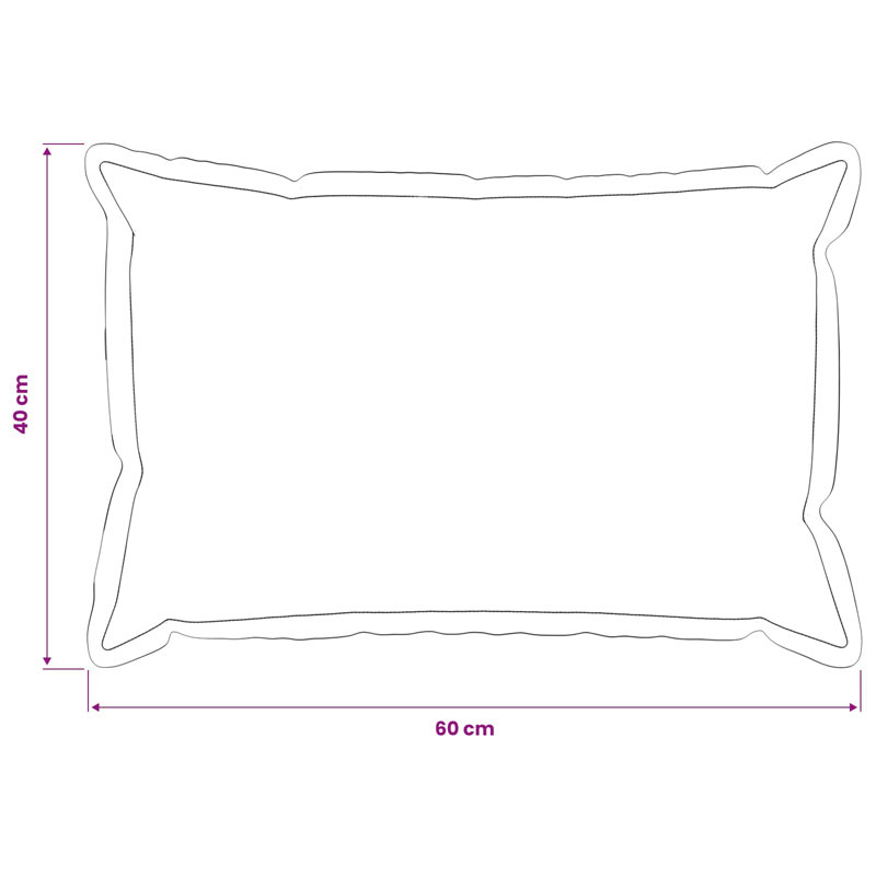 Cushion, Rectangle 40cm H x 60cm W, Blue
