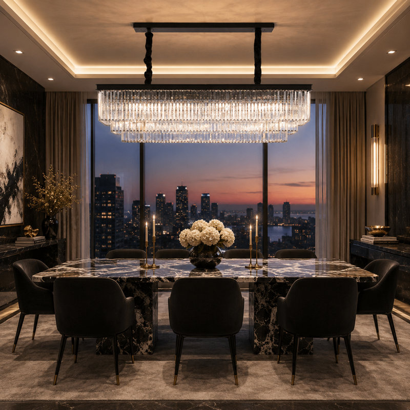 Allure 20-Light Rectangular LED Chandelier