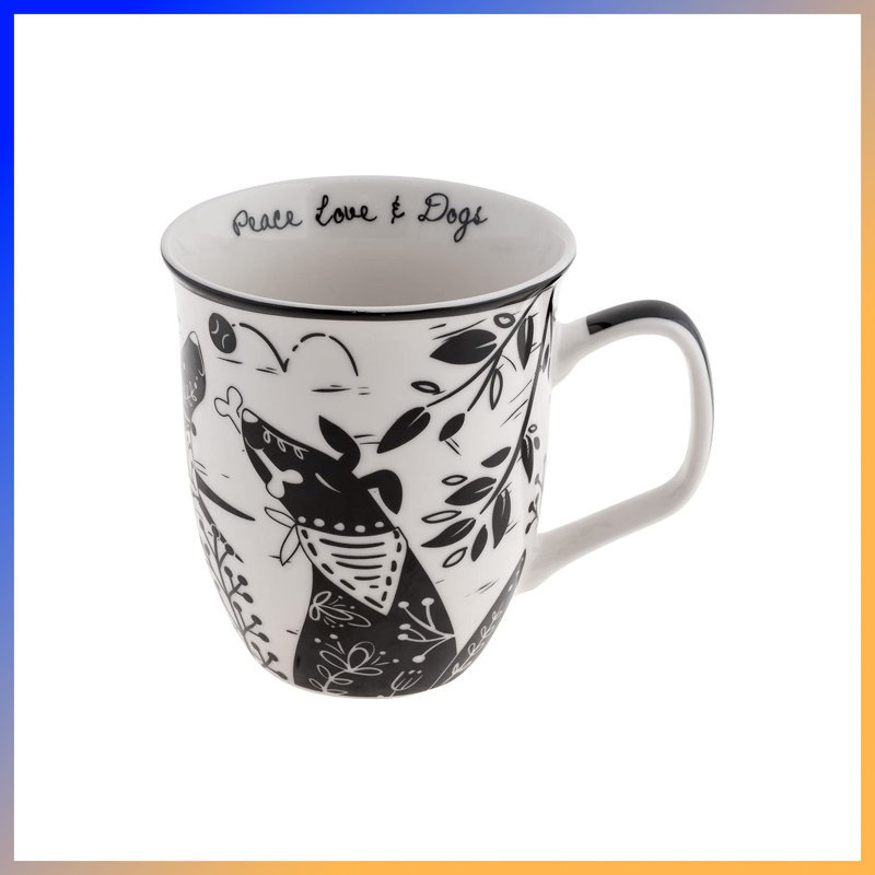 La tasse 14Oz Artisan Boho rehausse vos moments douillets avec cette superbe tasse en céramique noire et blanche, un incontournable de l'hiver. Conçu avec une élégance bohème artistique, il combine une finition noire matte profonde avec de charmants motifs minimalistes.
