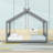 Wood House Floor Bed With Slats-376006407-376006405