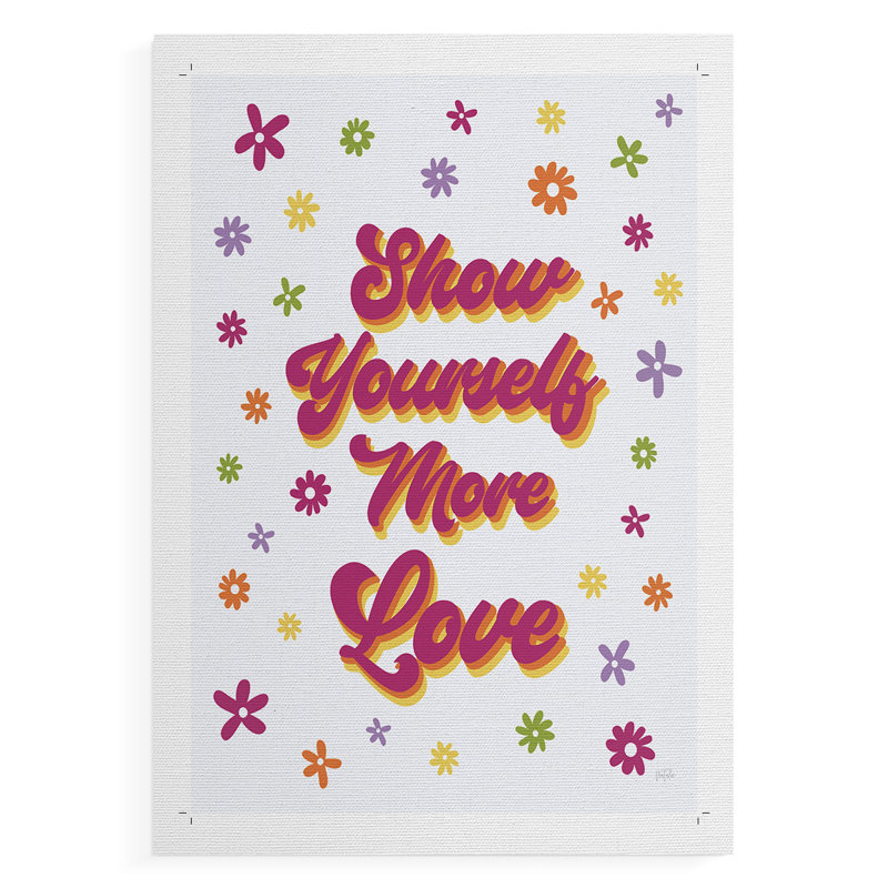 «Show Yourself More Love», impression sur toile seulement - non encadrée, H 48 po x l 32 po