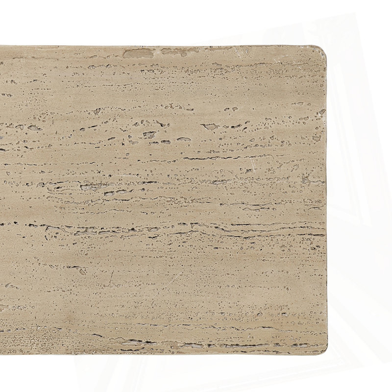 Mario Stone Top Single Coffee Table, Cream
