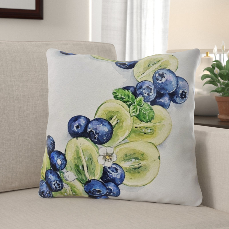 Outdoor Reversible Throw Pillow, Microsuede, Indoor