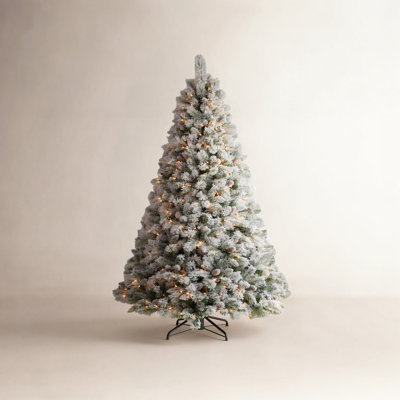 Prelit Snow Flocked Artificial Christmas Tree
