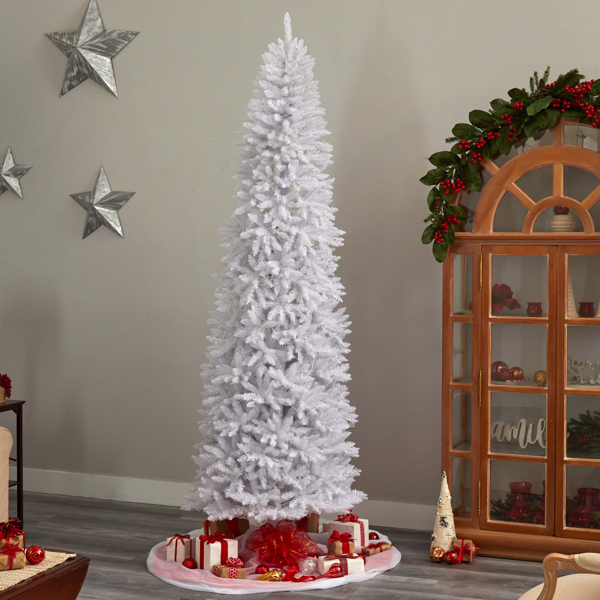 Lighted Artificial Fir Christmas Tree, 9'