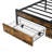 King Bed Frame With Storage, Bed Frame With Led Lights Upholstered Headboard And 2 Drawers, Usb & Charging Station, No Box Spring Needed, Easy Assembly, Grey King-2135507128