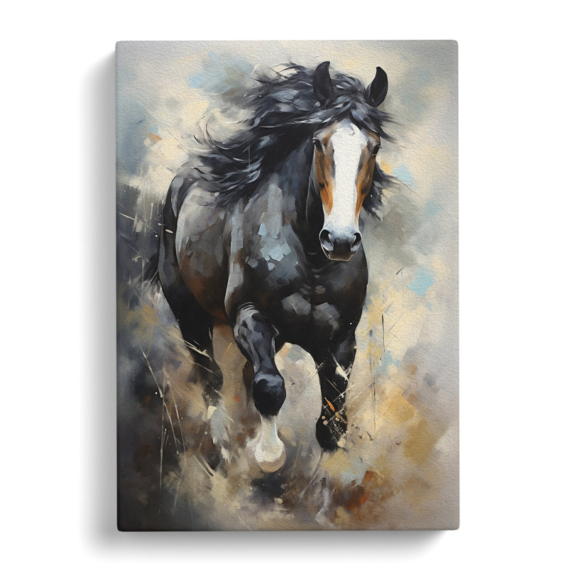 Shire Horse Expressionism - Wrapped Canvas, 50cm H x 35cm W x 3cm D