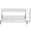 Twin Bed With White Bookcase Storage Unit - Robust & Space Conscious Feature Size Rack Cabinet Maximizing Asset-581253278