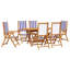6 - Person Wood Patio Dining Set with Rectangular Table