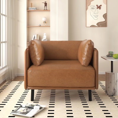 Chaise longue confortable en similicuir avec fabrication robuste pour la détente