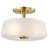 Burov - 3 Light Semi-Flush - Etched White Glass-917987639