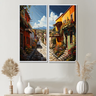 Mexico Mexican Fiesta City I - Large Mexico Canvas Prints