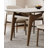 White + Nut-brown Rectangular Sintered Stone + Solid Wood Dining Table-210677396