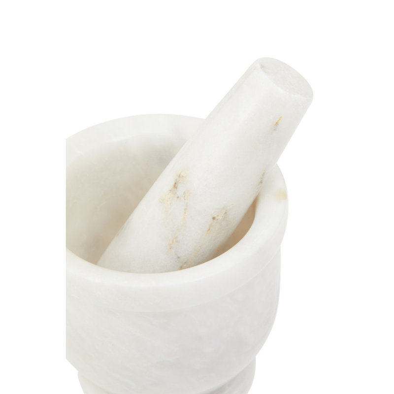 Lariviere Marble Mortar And Pestle Set, White