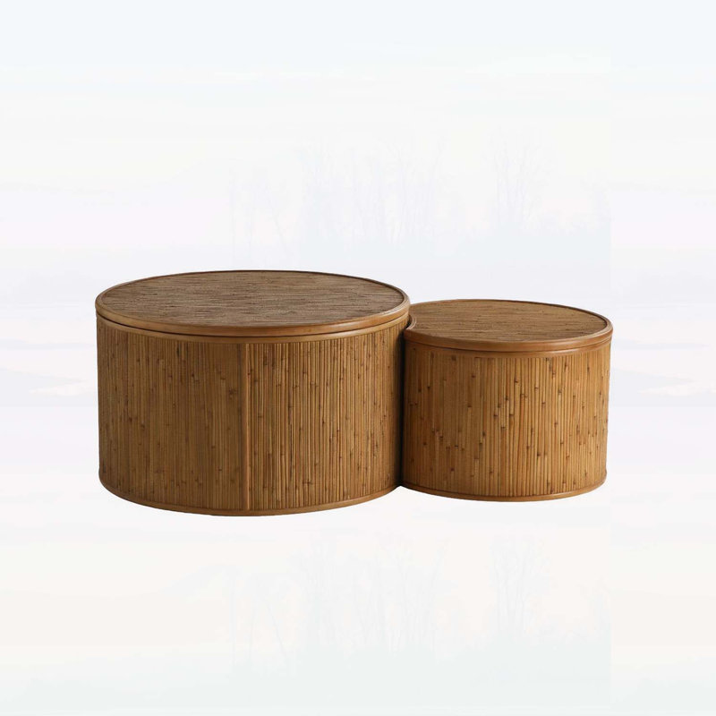 Ensemble de tables basses avec rangement, idéal pour la salle à manger, la cuisine et le salon