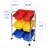 6 Bin Storage Organizer Cart with Locking Wheels