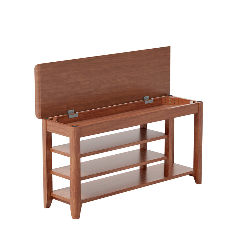 Range-chaussures 100% en bois massif avec porte avant, banc à chaussures en bois massif, 550 livres, porte d'entrée, couloir, range-chaussures avec espace pour les bottes