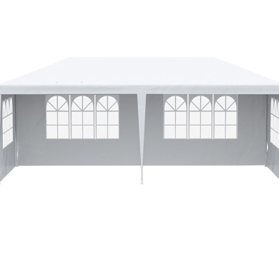 Large Party Tent, Events Shelter Canopy Gazebo With 4 Removable Side Walls, Shade Shelter For Weddings,