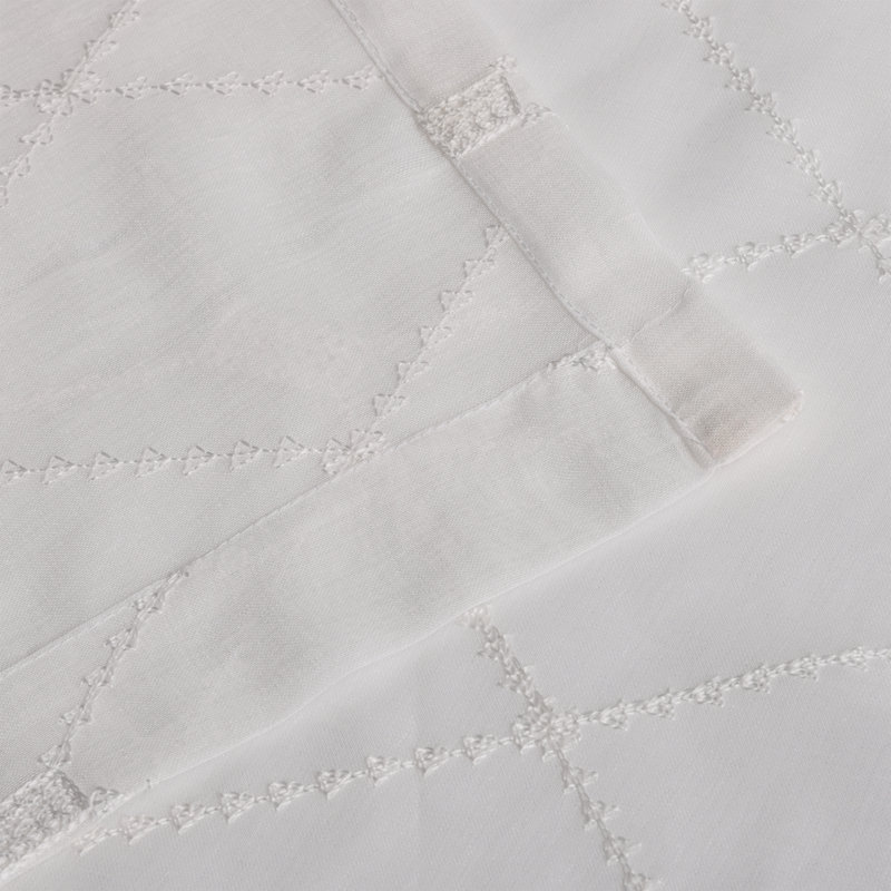 Junious Sheer Curtain Pair, White, 52" W x 84" L