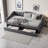Grey Velvet Upholstered Twin Daybed with Storage Drawers - American Design, No Box Spring Needed, Space-Saving Multi-Functional Sofa Bed-221716395