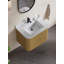 Meuble-lavabo mural simple 30 po avec comptoir en quartz blanc et dosseret Maxbano-115311415