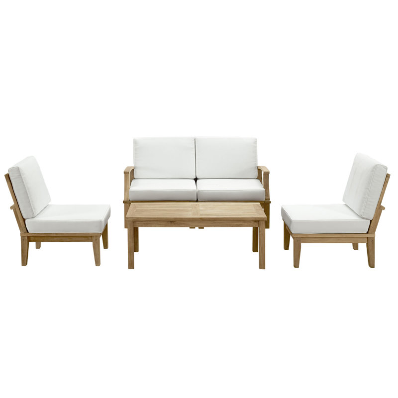 Ensemble de patio d'extérieur 5 pièces Modway Marina, Blanc