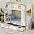 House Guardrail Bunk Bed Featuring Storage Shelves and Drawers-1268499308