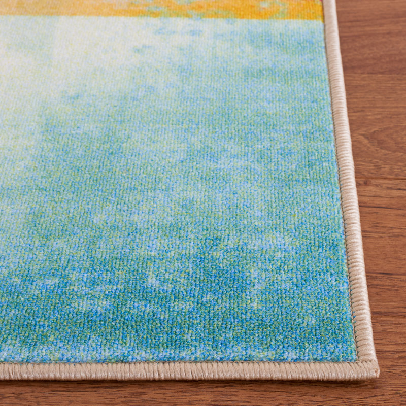 Nichaela Performance Machine Washable Rug, Square 6'7"