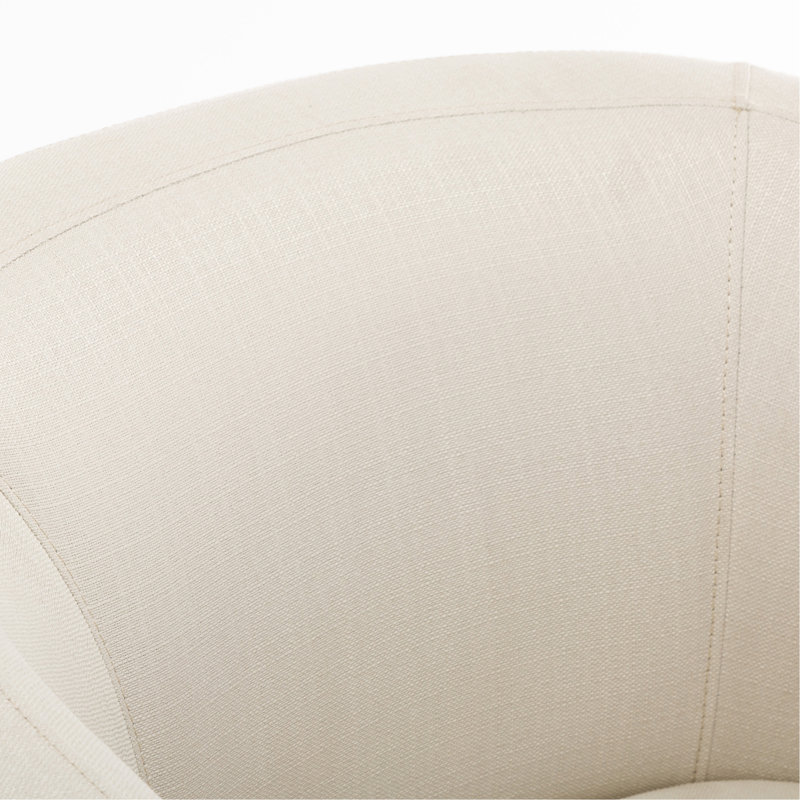 Fauteuil demi-tonneau pivotant et pivotant, Lin naturel