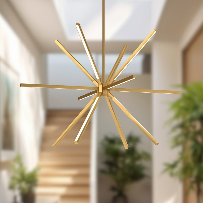 Sirius 13 - Light LED Chandelier, 23.38" H x 32.25" W x 32.25" D, Gold